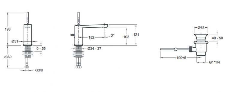 Смеситель для раковины Jacob Delafon Composed E73158-TT, титан