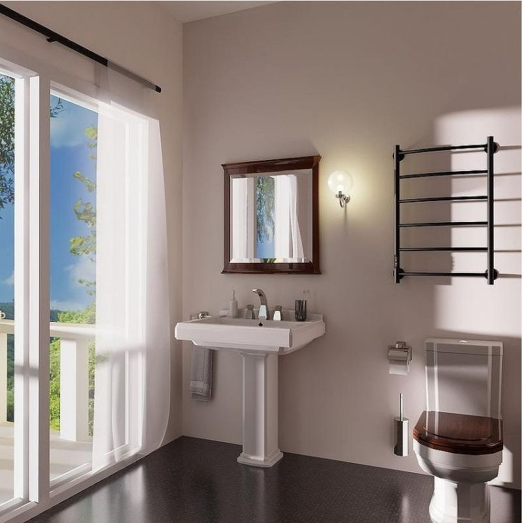 Электрический полотенцесушитель Маргроид Вид 4 800x500 04-8050-1049-9005L левый Черный матовый