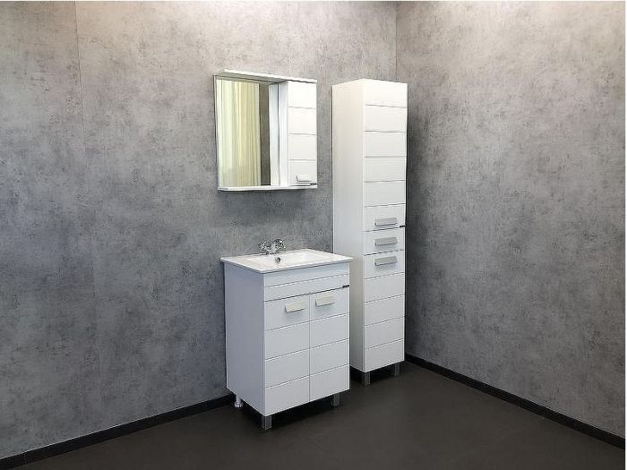 Зеркало со шкафом Comforty Модена М-60 00-00001639 Белое матовое