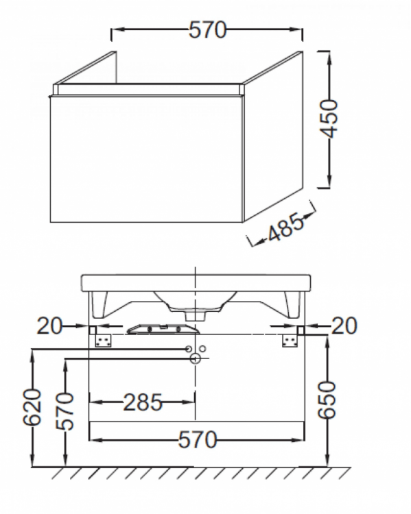 Тумба под раковину Jacob Delafon Odeon Up 55 см EB877-E10 Квебекский дуб Тумба под раковину Jacob Delafon Odeon Up 55 см EB877-E10 Квебекский дуб