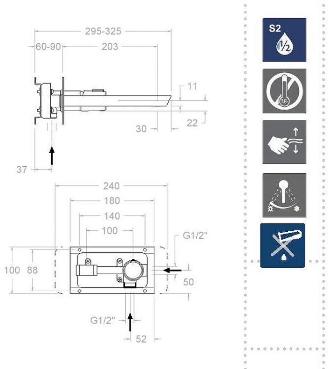 Смеситель для раковины Ramonsoler Tzar 342001NC Никель брашированный