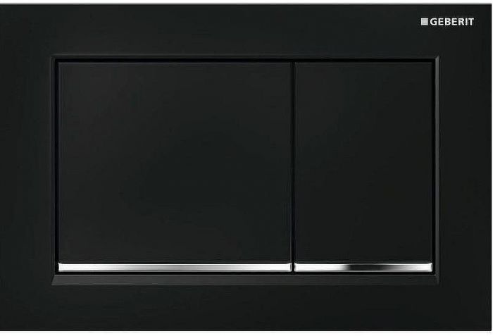 Клавиша смыва Geberit Omega 30 115.080.KM.1 Черная Хром глянцевый