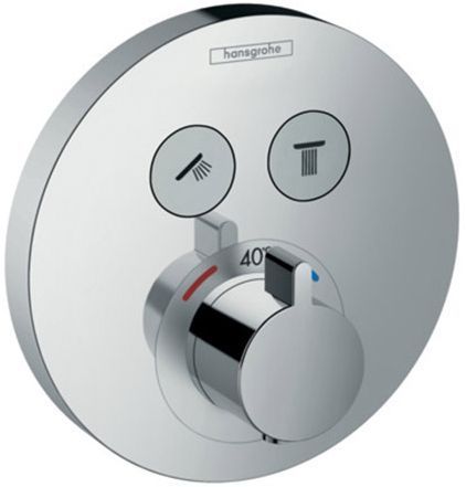 Hansgrohe ShowerSelect S Термостатический смеситель на 2 потребителя, внешняя часть, цвет: хром