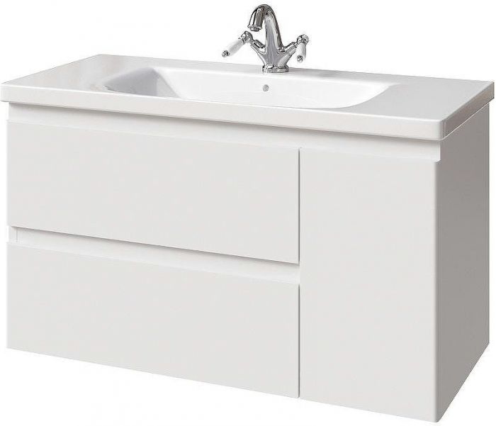 Тумба под раковину Caprigo Forte 100 36115R-SF027 подвесная Белая матовая