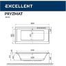 Акриловая ванна Excellent Pryzmat Slim 180x80 WAEX.PRY18S.SOFT.BR с гидромассажем