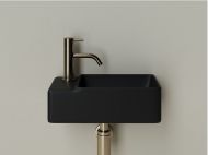 Умывальник CERAMICANOVA Element подвесной прямоугольный (чаша справа, отверстие под смеситель слева) цвет черный матовый CN5046MB