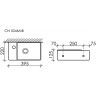 Умывальник CERAMICANOVA Element подвесной прямоугольный (чаша справа, отверстие под смеситель слева) цвет черный матовый CN5046MB