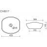 Умывальник CERAMICANOVA Element чаша накладная овальная 420x385x145 мм CN5017