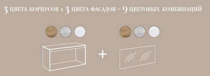 Корпус тумбы под раковину Aqwella 5 Stars Mobi 100 MOB0110BS подвесной без передней панели