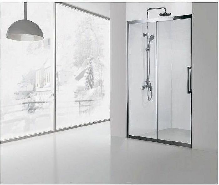 Душевая дверь Aquanet Delta NPE6121 130 273612 профиль Хром стекло прозрачное