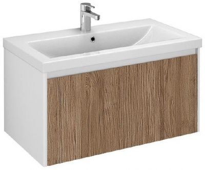 Тумба под раковину Velvex Klaufs 80 tpKLA.80.1Y-617.216 подвесная Белый+дерево