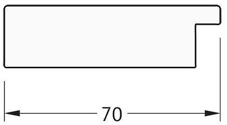 Зеркало Evoform Octagon 67х67 BY 7401 в багетной раме - Чеканка белая 70