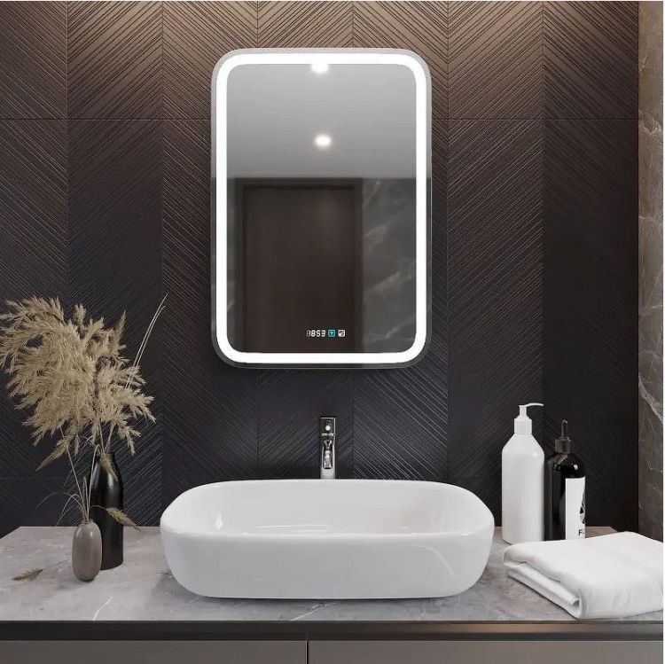 Зеркало Mixline Мальта-3 55 548625 с подсветкой с сенсорным выключателем, подогревом и часами