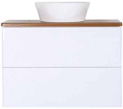 Тумба с раковиной Orange Otto 75 Ot-75TuWOOD+B08-360W подвесная Белая Ясень
