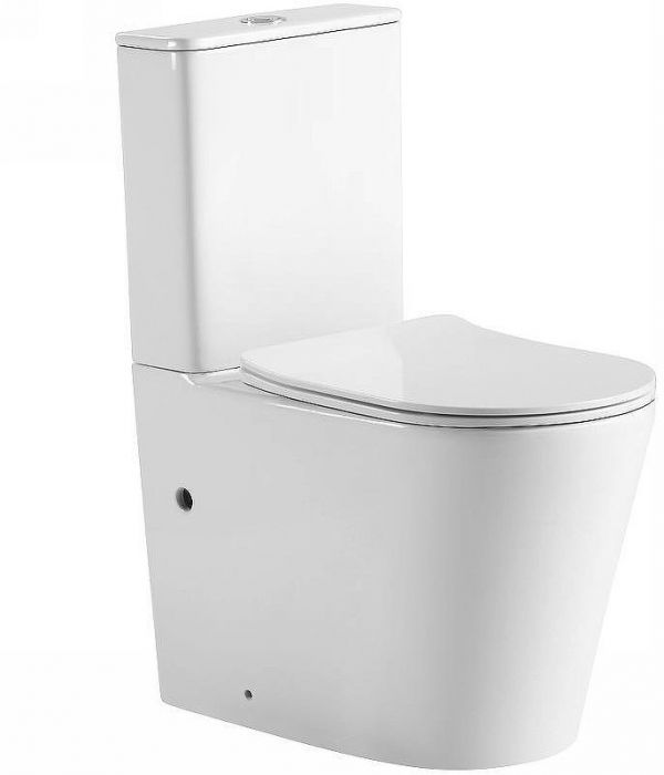 Унитаз компакт SantiLine SL-5026 Белый с бачком и сиденьем Микролифт