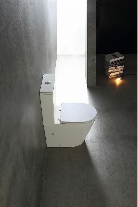 Унитаз компакт SantiLine SL-5026 Белый с бачком и сиденьем Микролифт