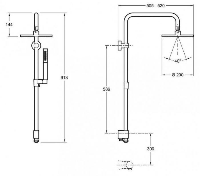 Душевая система Jacob Delafon EO E11715-CP Хром