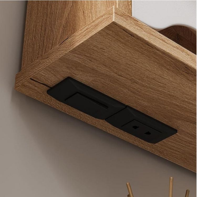 Зеркало со шкафом Volna Barney 60 L zsBARNEY60.L-04 с подсветкой цвет Белый Дуб гудзон