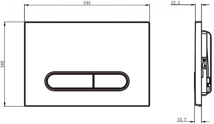 Клавиша смыва Charus Magnus FP.340.46.01 цвет Хром матовый