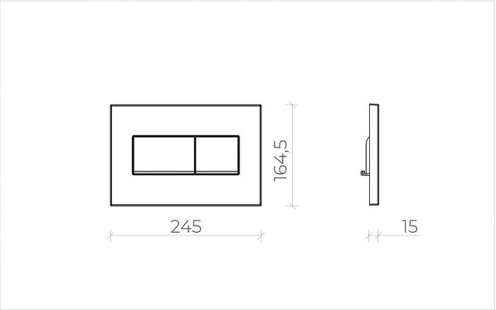 Клавиша смыва Creto Snap 2.0 KL-CR-753-3 цвет Черный матовый