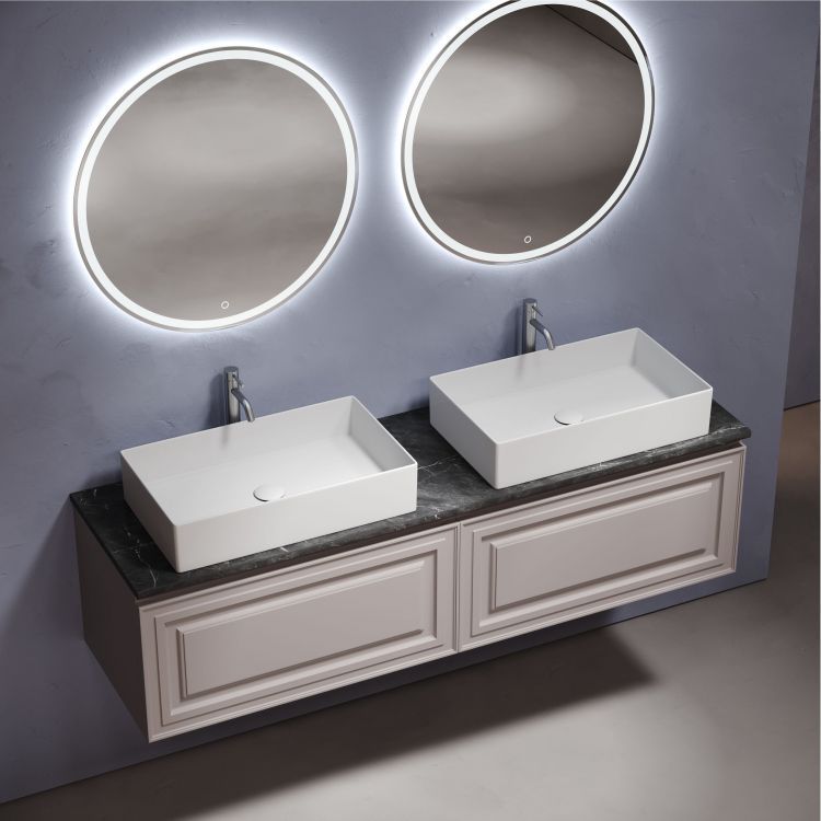 Столешница для ванной комнаты SANCOS из керамогранита SANCOS Black Sky 1600х460 c отверстием под смеситель,TT160A1X Столешница для ванной комнаты SANCOS из керамогранита SANCOS Black Sky 1600х460 c отверстием под смеситель,TT160A1X