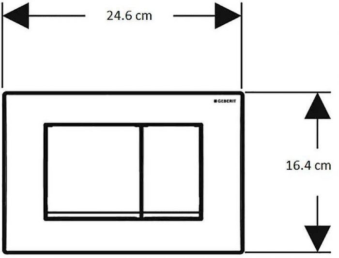 Инсталляция Geberit Delta 458.163.21.1 для унитаза с клавишей смыва Хром глянцевый