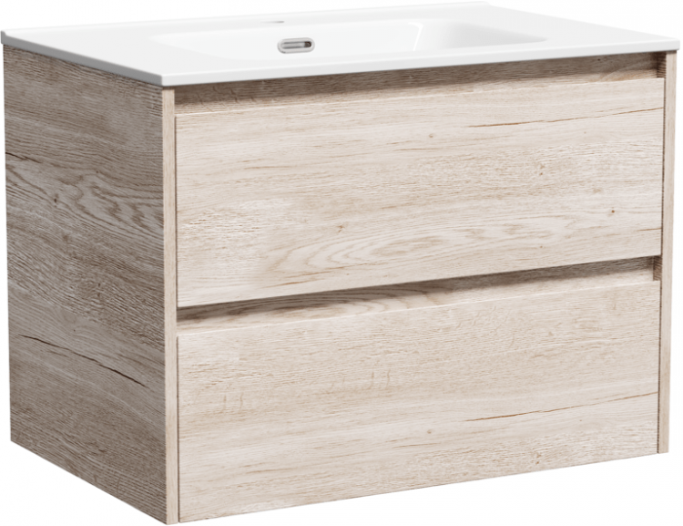 Тумба подвесная SANCOS под раковину Libra, дуб галифакс натуральный 690х450х500 мм, LB70EG