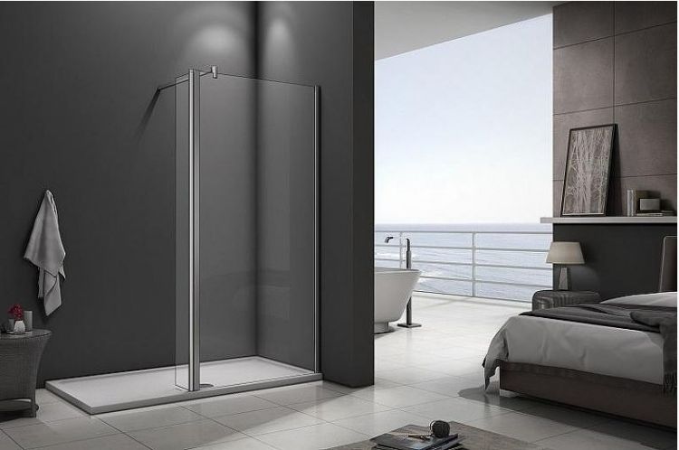 Душевая перегородка Good Door Walk In SP2-80-C-CH 80x28 профиль Хром стекло прозрачное