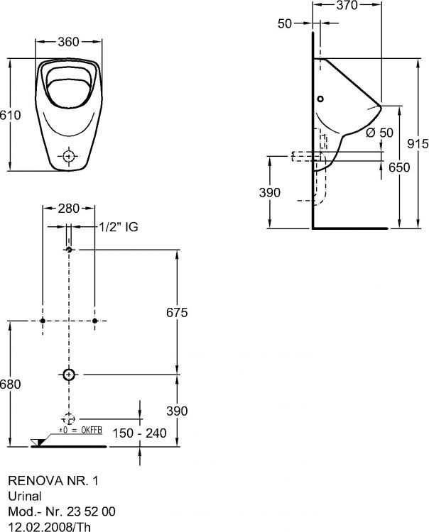 Писсуар Keramag Renova Nr.1, 235200000 Писсуар Keramag Renova Nr.1, 235200000