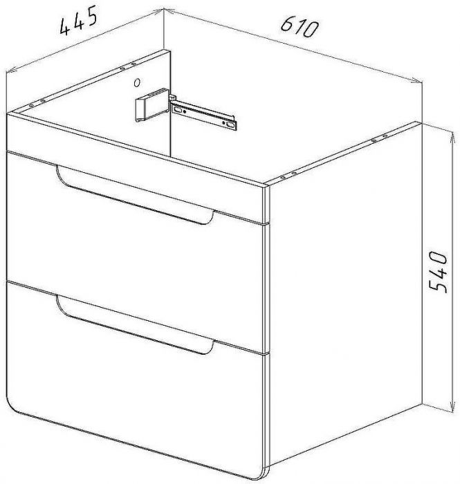 Тумба под раковину Lemark Olivia 65 LM08OL65T подвесная Белый глянец Дуб Кантри