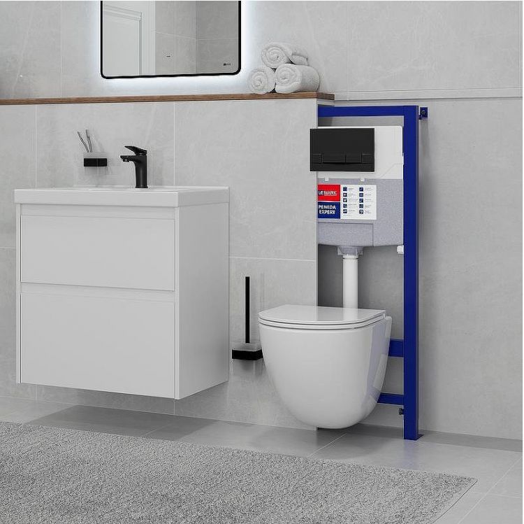 Инсталляция Lemark Peneda Expert 9812111 для унитаза с клавишей смыва Хром глянцевый Инсталляция Lemark Peneda Expert 9812111 для унитаза с клавишей смыва Хром глянцевый