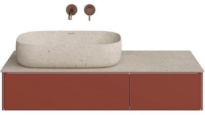 Тумба под раковину Kerama Marazzi Magica 120 MA.120.2\VR.M подвесная Венецианский красный
