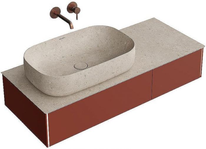 Тумба под раковину Kerama Marazzi Magica 120 MA.120.2\VR.M подвесная Венецианский красный