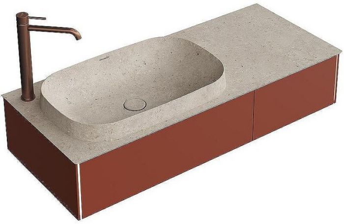 Тумба под раковину Kerama Marazzi Magica 120 MA.120.2\VR.M подвесная Венецианский красный