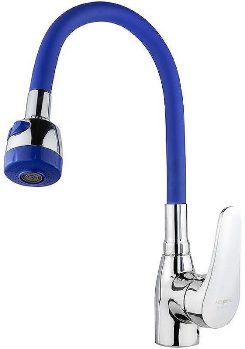 Смеситель для кухни Melodia della vita Ostessa MDV40616Blue Хром Синий