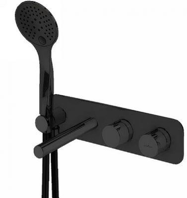 Смеситель для ванны Cezares Czr CZR-B-VDM1-T-NOP с термостатом Черный матовый