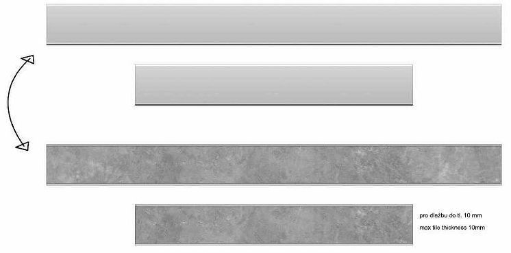 Душевой лоток PlastBrno Design 4 75 SZA4750 с решеткой Хром / под плитку