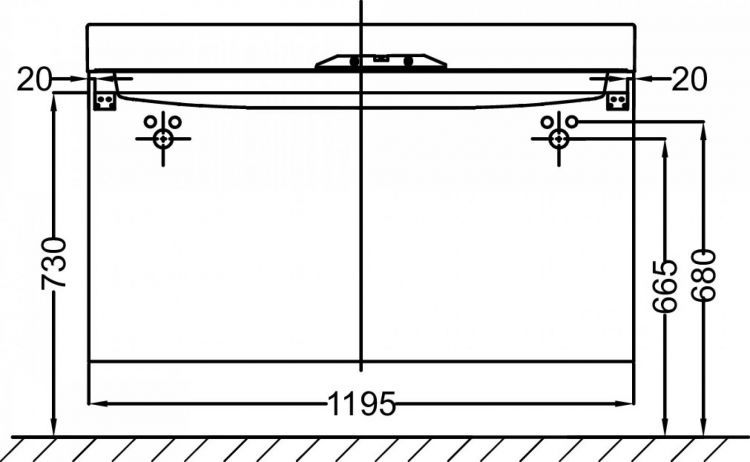 Тумба для комплекта 120 см Jacob Delafon Rythmik EB1311-M61, черный матовый