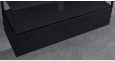 Тумба Cezares Cadro 120 CADRO-120-1C-SO-NR-BLUM подвесная Черная матовая