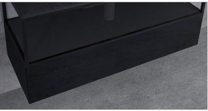 Тумба Cezares Cadro 120 CADRO-120-1C-SO-NR-BLUM подвесная Черная матовая