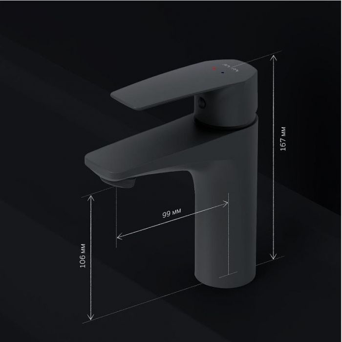 Смеситель для раковины AM.PM Gem F90A02122 Черный