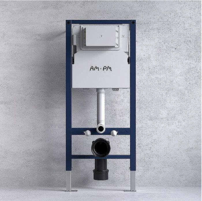 Комплект унитаза с инсталляцией AM.PM Sense FlashClean IS90251.741701 с сиденьем Микролифт и клавишей смыва Хром глянцевый