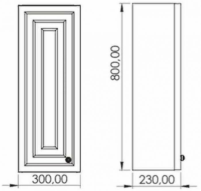 Подвесной шкаф Creavit Kayra 30 KY1030.01.MBY Белый