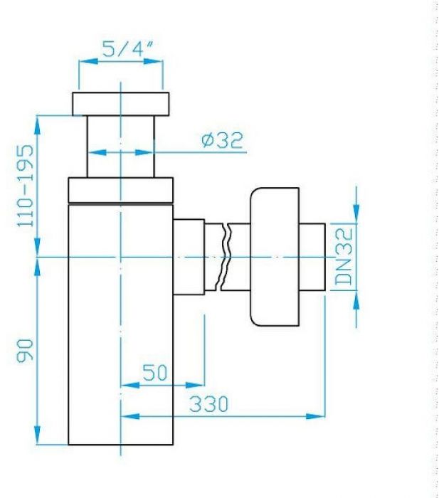 Сифон для раковины PlastBrno EMCR004 Хром