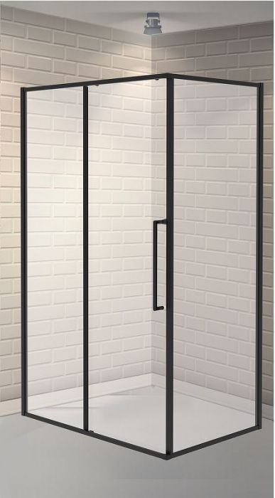 Душевой уголок Esbano Surf 100x80 ESOGS108PSB профиль Черный стекло прозрачное