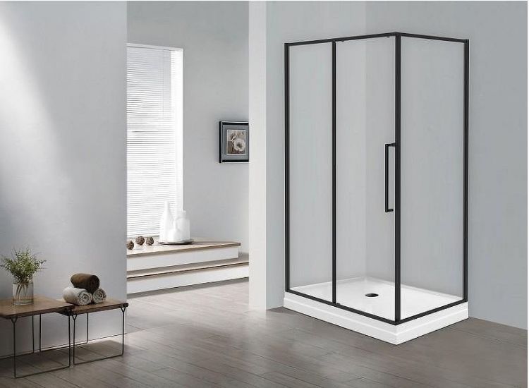 Душевой уголок Esbano Surf 100x80 ESOGS108PSB профиль Черный стекло прозрачное