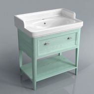Тумба Provence под умывальник Pompei напольная 80 см, зеленый