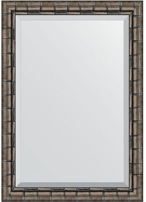Зеркало Evoform Exclusive 103х73 BY 1196 с фацетом в багетной раме - Серебряный бамбук 73
