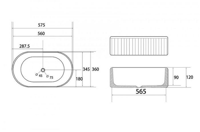 Раковина-чаша Abber Bequem 58 AC2116 Белая