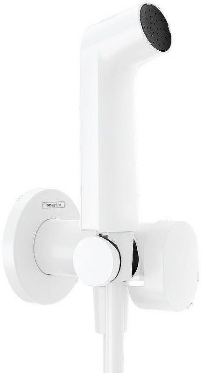 Гигиенический душ со смесителем Hansgrohe Bidette 29232700 Белый матовый